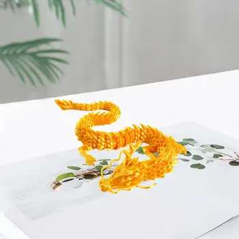 Прочная игрушка дракона 2024 Китайская фигурка дракона Традиционное ремесло Художественное украшение для аквариума Автомобиль Домашний офис Очаровательный для детей