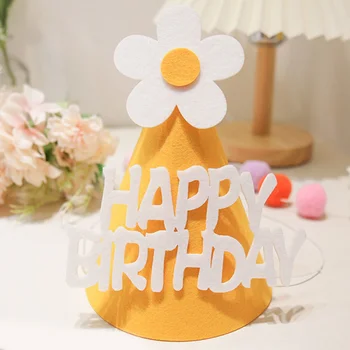 Ромашка день рождения шляпа день рождения дети детские творческие головные уборы цветы день рождения торт шляпа вечеринка фото реквизит оптом