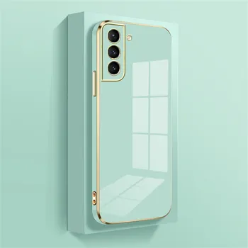 Роскошный квадратный чехол для телефона с покрытием для Samsung S22 Ultra S23 S21 Plus s21 FE Чехол для Galaxy S 21 S22 S20 FE Силиконовый чехол