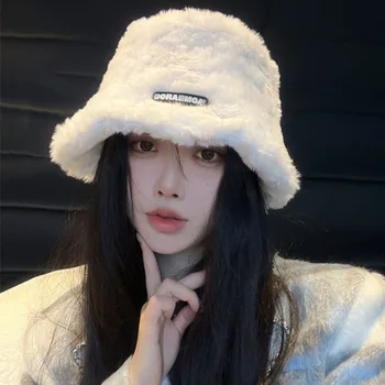 Рыбацкая шапка женская осень и зима новая кашемировая теплая корейская версия моды ведро таз шляпа прилив зимняя шерстяная шапка