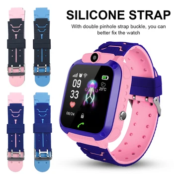 Силиконовый ремешок для 5G Дети Смарт Часы Телефон Смотреть Видео Звонок Двухцветный браслет 185 мм 20 мм Ремешок