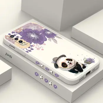 Силиконовый чехол для телефона Panda Flower Viewing для VIVO Y20 Y20S Y12S Y21 Y33T Y22 Y35 Y15 Y76 Y21 Y33 Y50 Y20i Y30 Y91 V23 V23E Крышка