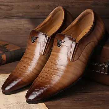 Совершенно новая мужская обувь смешанных цветов мода на массивных каблуках формальная обувь для мужчины повседневная деловая офисная свадьба повседневная ретро-обувь