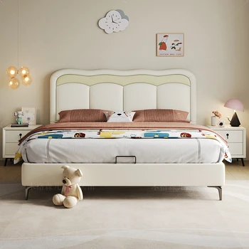Современные детские кровати Принцесса Девочки Пол Роскошные деревянные детские кровати для мальчиков Платформа Небольшой размер Inderbett Мебель для спальни YN50CB