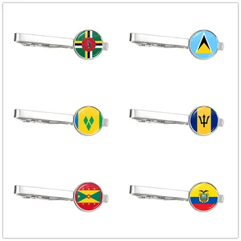 Содружество Доминики,Сент-Люсия,Сент-Винсент и Гренадины,Барбадос,Гренада,Зажим для галстука с национальным флагом Эквадора
