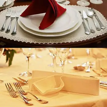 Сплошной Цвет Многоразовая Моющаяся Салфетка Ткань Домашний Отель Свадебная Вечеринка Аксессуары