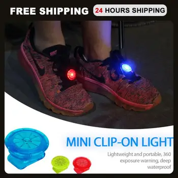 Ходовые огни Светодиодный светящийся зажим для обуви Многофункциональный мини-сигнальный фонарь для ночного бега Зажим для рюкзака Аксессуары для обуви