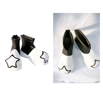 Черный Белый Косплей Обувь Сапоги Черный Со Звездой Обувь Костюмы Хэллоуин Аксессуар На Заказ