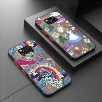 чехол роскошный чехол Disney Alice in Wonderland для бампера Xiaomi Poco M3 M5 X3 Pro X3 NFC F3 X5 Pro C40 M5s X4 Pro X4 GT