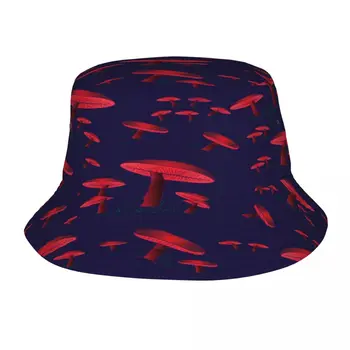 Шляпа-ведро Унисекс Боб Кепки Хип-хоп Горрос Красные грибы Лето Панама Кепка Пляж Солнце Рыбалка Шляпа