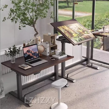  Электрический стоячий стол Регулируемый по высоте стоячий стол с двойной системой защиты Стол с высокой грузоподъемностью для домашнего офиса